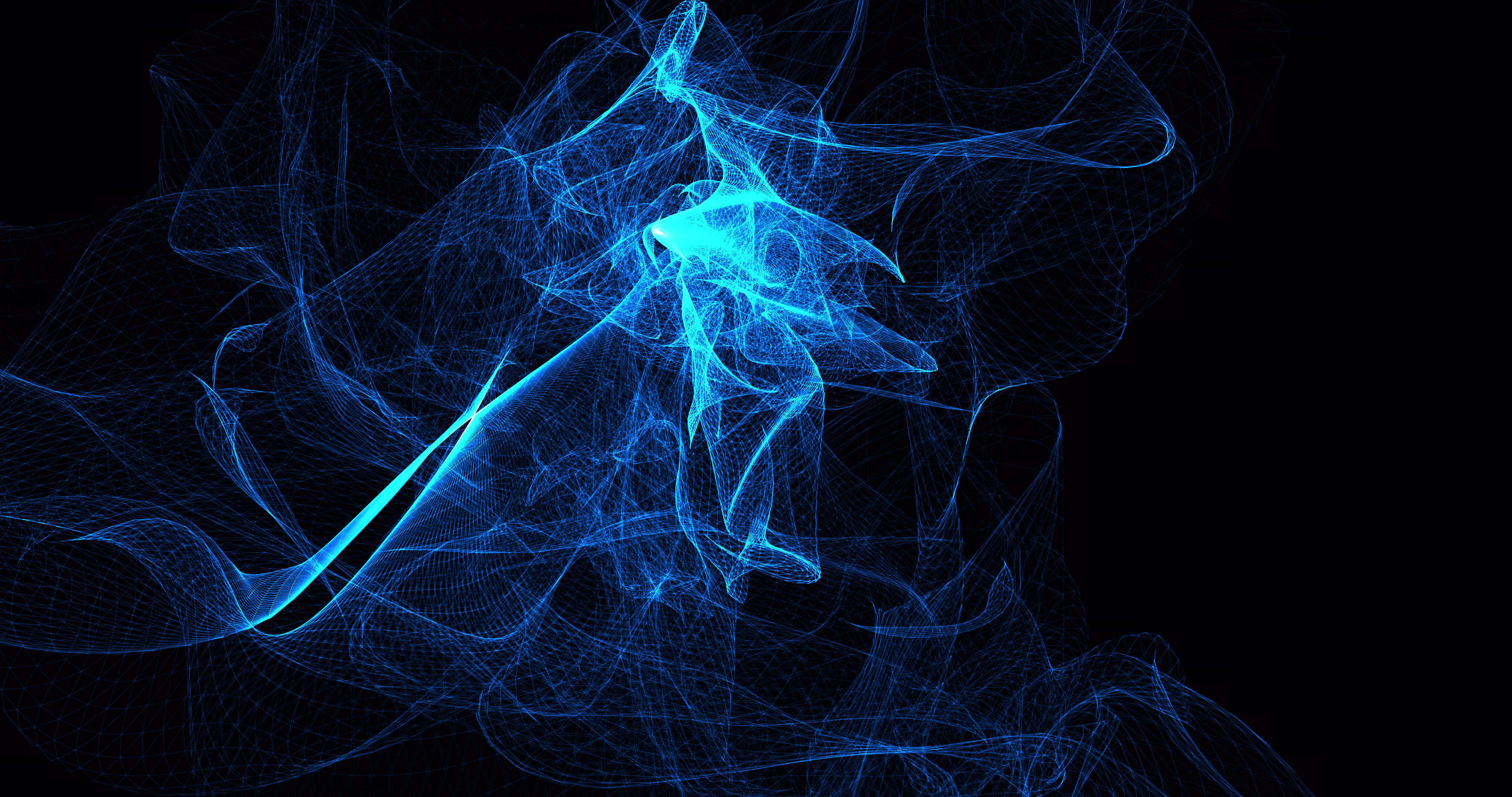 Abstract background with blue beautiful smoke from waves and lines energy  hi-tech magical laser neon with glow effect. Screensaver beautiful video  animation in high resolution 4k 16208691 Stock Video at Vecteezy