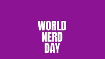 World Nerd Day celebration background animation video