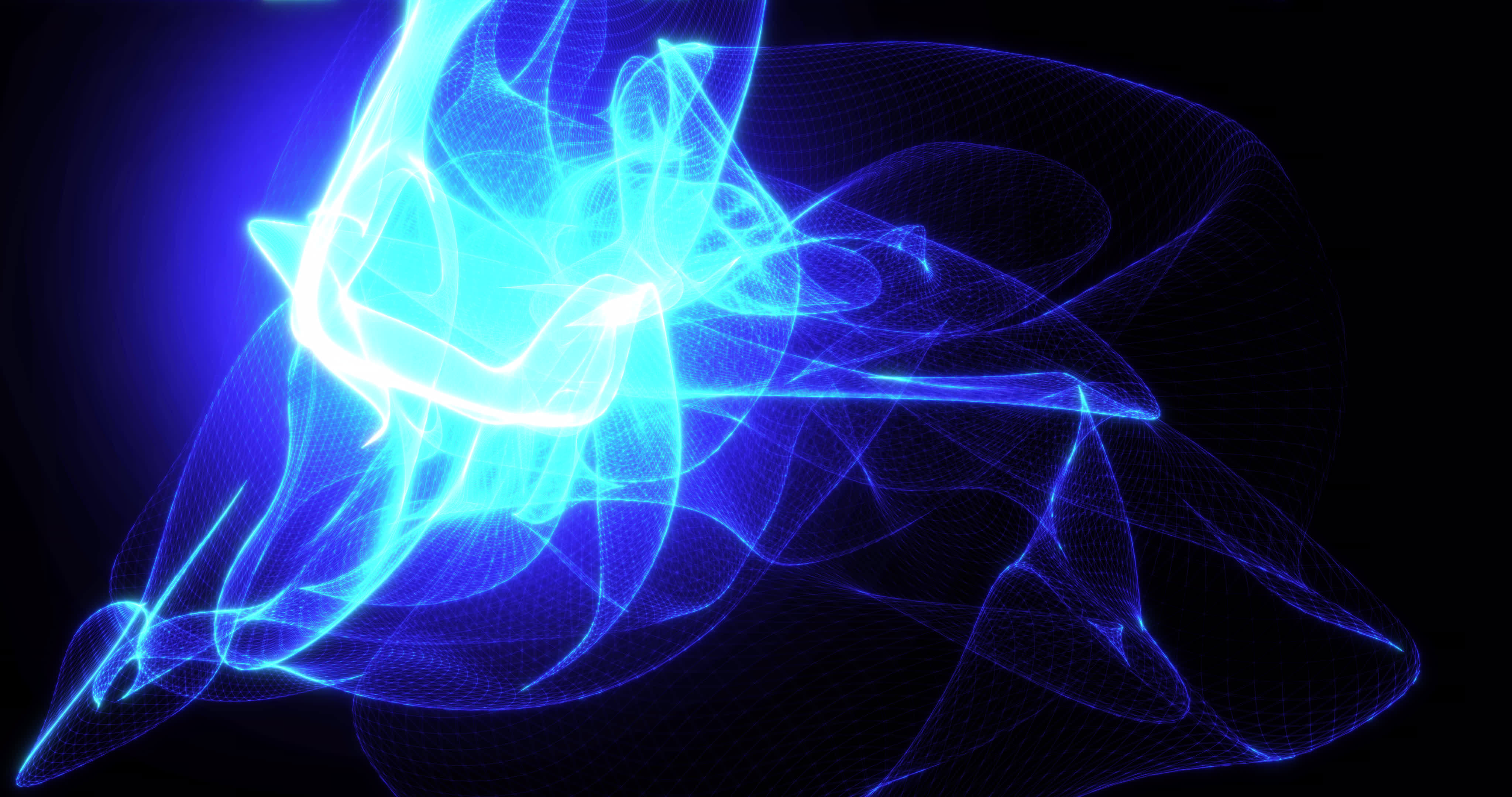 Abstract background with blue beautiful smoke from waves and lines energy hi-tech  magic laser neon with glow effect. Screensaver beautiful video animation in high  resolution 4k 16208732 Stock Video at Vecteezy