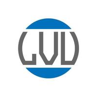 diseño de logotipo de letra lvu sobre fondo blanco. concepto de logotipo de círculo de iniciales creativas de lvu. diseño de letras lvu. vector