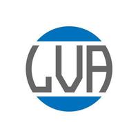 diseño de logotipo de letra lva sobre fondo blanco. Concepto de logotipo de círculo de iniciales creativas de lva. diseño de letras lva. vector