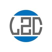 LZC letter logo design on white background. LZC creative initials circle logo concept. LZC letter design. vector