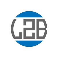 LZB letter logo design on white background. LZB creative initials circle logo concept. LZB letter design. vector