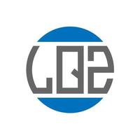 LQZ letter logo design on white background. LQZ creative initials circle logo concept. LQZ letter design. vector