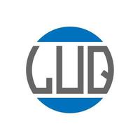 diseño de logotipo de letra luq sobre fondo blanco. concepto de logotipo de círculo de iniciales creativas de luq. diseño de letras luq. vector