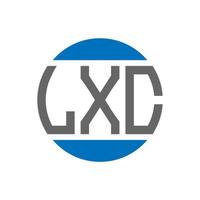 LXC letter logo design on white background. LXC creative initials circle logo concept. LXC letter design. vector