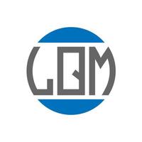 diseño de logotipo de letra lqm sobre fondo blanco. concepto de logotipo de círculo de iniciales creativas de lqm. diseño de letra lqm. vector
