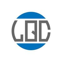 diseño de logotipo de letra lqc sobre fondo blanco. concepto de logotipo de círculo de iniciales creativas de lqc. diseño de letras lqc. vector