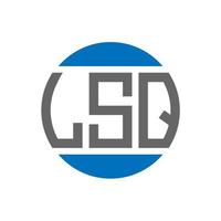 diseño de logotipo de letra lsq sobre fondo blanco. Concepto de logotipo de círculo de iniciales creativas de lsq. diseño de letra lsq. vector