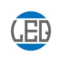 LEQ letter logo design on white background. LEQ creative initials circle logo concept. LEQ letter design. vector