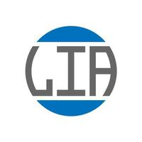 LIA letter logo design on white background. LIA creative initials circle logo concept. LIA letter design. vector