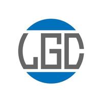 LGC letter logo design on white background. LGC creative initials circle logo concept. LGC letter design. vector