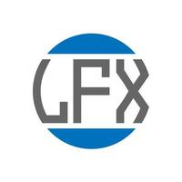 LFX letter logo design on white background. LFX creative initials circle logo concept. LFX letter design. vector