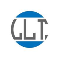 diseño de logotipo de letra llt sobre fondo blanco. Concepto de logotipo de círculo de iniciales creativas llt. diseño de letra llt. vector