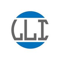 LLI letter logo design on white background. LLI creative initials circle logo concept. LLI letter design. vector