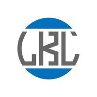 diseño de logotipo de letra lkl sobre fondo blanco. Concepto de logotipo de círculo de iniciales creativas de lkl. diseño de letras lkl. vector