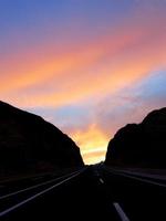 full moon on high way to sharm el sheikh mountains way photo