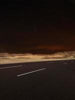 full moon on high way to sharm el sheikh mountains way photo