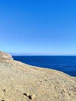 Beautiful sea view of the red sea from over Sinai mountains photo