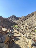 Mountains way in Sinai against clear sky photo