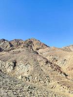 Beautiful sea view of the red sea from over Sinai mountains photo