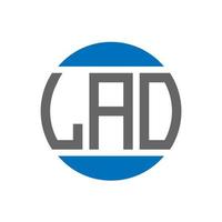 LAO letter logo design on white background. LAO creative initials circle logo concept. LAO letter design. vector