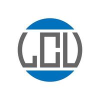 LCU letter logo design on white background. LCU creative initials circle logo concept. LCU letter design. vector