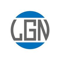 LGN letter logo design on white background. LGN creative initials circle logo concept. LGN letter design. vector