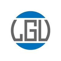 diseño de logotipo de letra lgu sobre fondo blanco. concepto de logotipo de círculo de iniciales creativas de lgu. diseño de letras lgu. vector