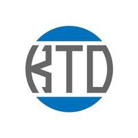 KTO letter logo design on white background. KTO creative initials circle logo concept. KTO letter design. vector