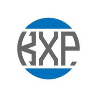 KXP letter logo design on white background. KXP creative initials circle logo concept. KXP letter design. vector