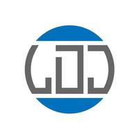 LDJ letter logo design on white background. LDJ creative initials circle logo concept. LDJ letter design. vector