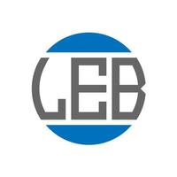 LEB letter logo design on white background. LEB creative initials circle logo concept. LEB letter design. vector