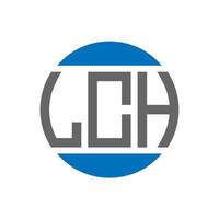 diseño de logotipo de letra lch sobre fondo blanco. Concepto de logotipo de círculo de iniciales creativas de lch. diseño de letra lch. vector