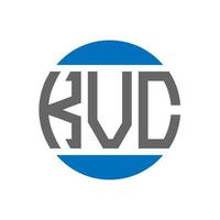 KVC letter logo design on white background. KVC creative initials circle logo concept. KVC letter design. vector