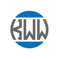 KWW letter logo design on white background. KWW creative initials circle logo concept. KWW letter design. vector