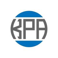 KPA letter logo design on white background. KPA creative initials circle logo concept. KPA letter design. vector