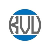 diseño de logotipo de letra kvu sobre fondo blanco. concepto de logotipo de círculo de iniciales creativas kvu. diseño de letras kvu. vector