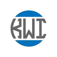 KWI letter logo design on white background. KWI creative initials circle logo concept. KWI letter design. vector