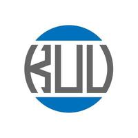 diseño del logotipo de la letra kuu sobre fondo blanco. concepto de logotipo de círculo de iniciales creativas de kuu. diseño de letras kuu. vector