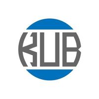 diseño de logotipo de letra kub sobre fondo blanco. concepto de logotipo de círculo de iniciales creativas de kub. diseño de letras kub. vector