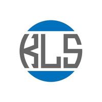 KLS letter logo design on white background. KLS creative initials circle logo concept. KLS letter design. vector
