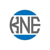 KNE letter logo design on white background. KNE creative initials circle logo concept. KNE letter design. vector