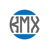 KMX letter logo design on white background. KMX creative initials circle logo concept. KMX letter design. vector