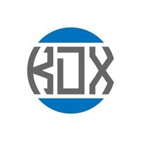 diseño de logotipo de letra kdx sobre fondo blanco. concepto de logotipo de círculo de iniciales creativas kdx. diseño de letras kdx. vector