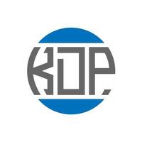 diseño de logotipo de letra kdp sobre fondo blanco. concepto de logotipo de círculo de iniciales creativas de kdp. diseño de letras kdp. vector