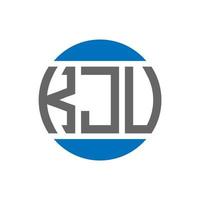 diseño de logotipo de letra kju sobre fondo blanco. concepto de logotipo de círculo de iniciales creativas kju. diseño de letras kju. vector