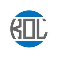 KOL letter logo design on white background. KOL creative initials circle logo concept. KOL letter design. vector