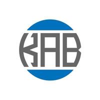 diseño de logotipo de letra kab sobre fondo blanco. concepto de logotipo de círculo de iniciales creativas kab. diseño de letras kab. vector