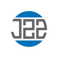 JZZ letter logo design on white background. JZZ creative initials circle logo concept. JZZ letter design. vector